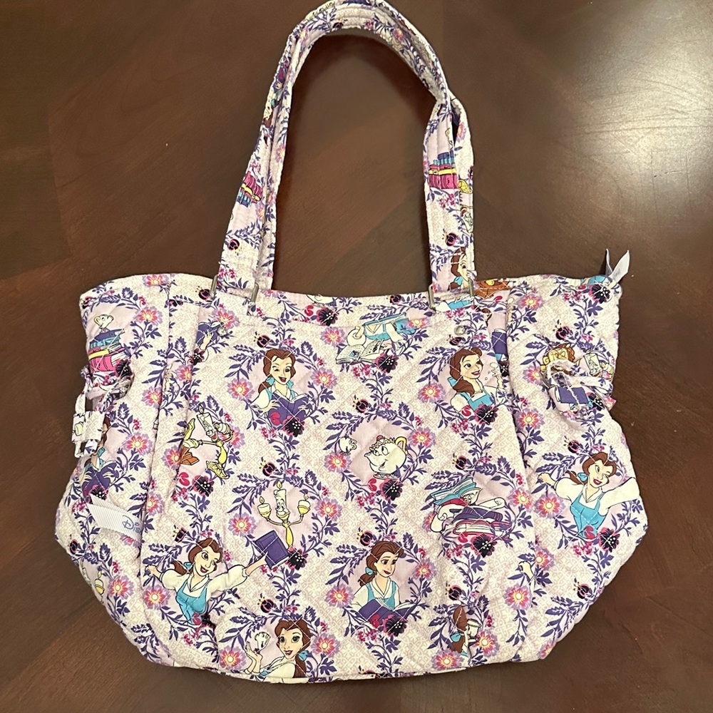 Vera Bradley Lavender Floral Quilted Belle Glenna Tote